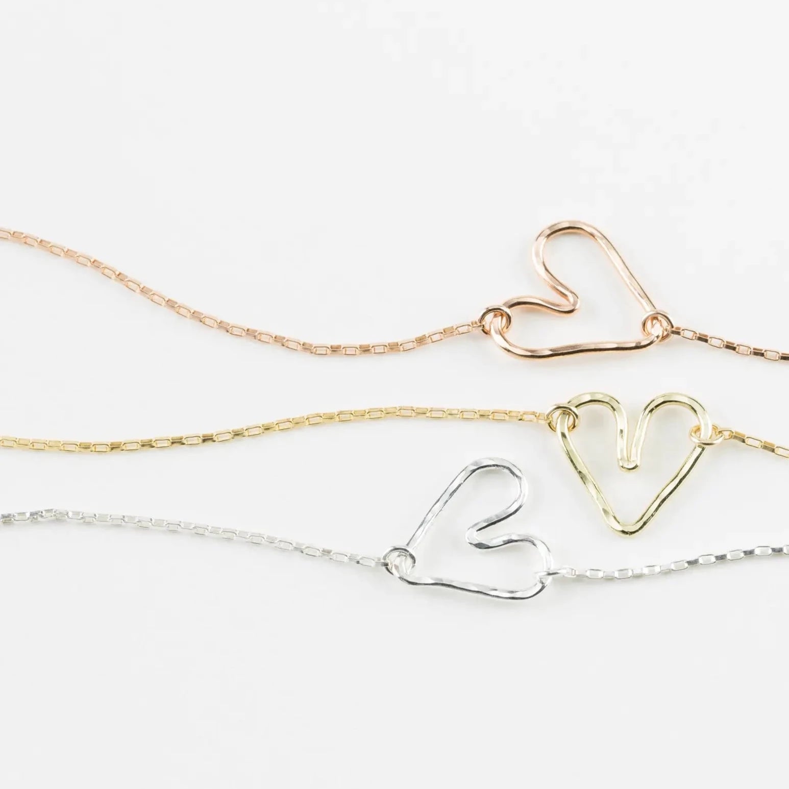 Delicate Heart Charm Bracelet