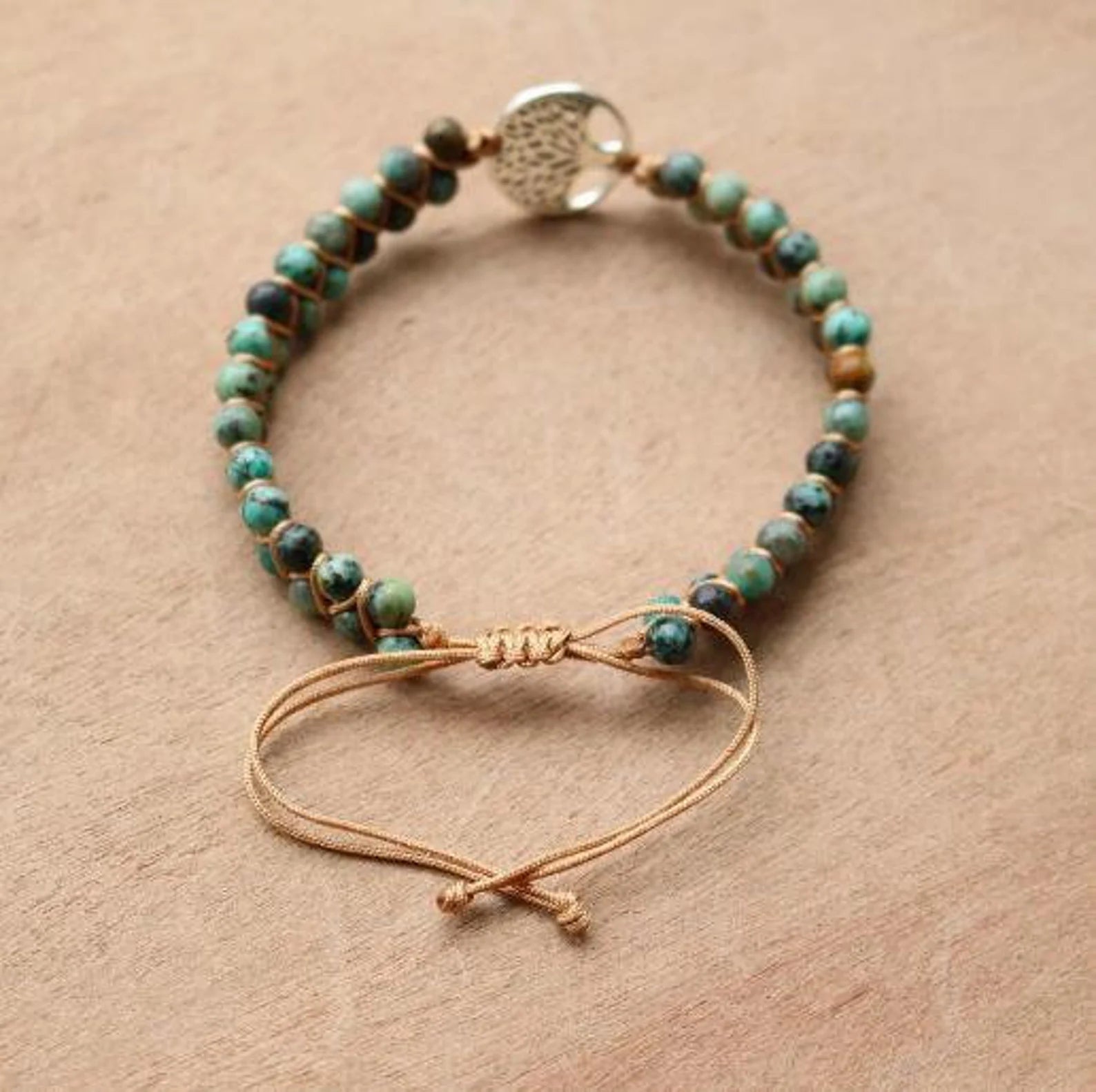 Natural Stone Tree of Life Charm Bracelet