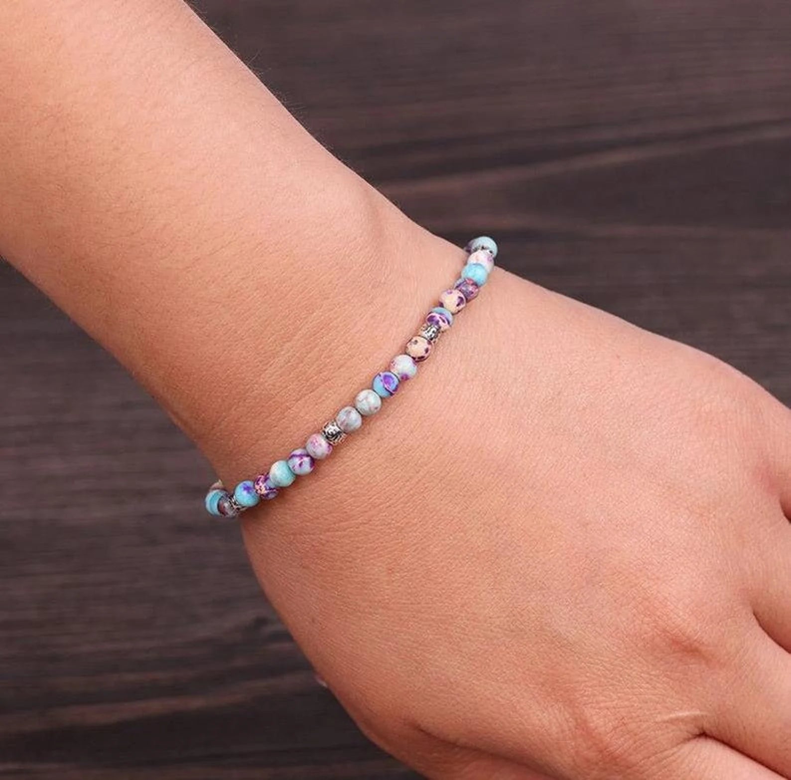 Grounding Positive  Natural Japser Energy Bracelet