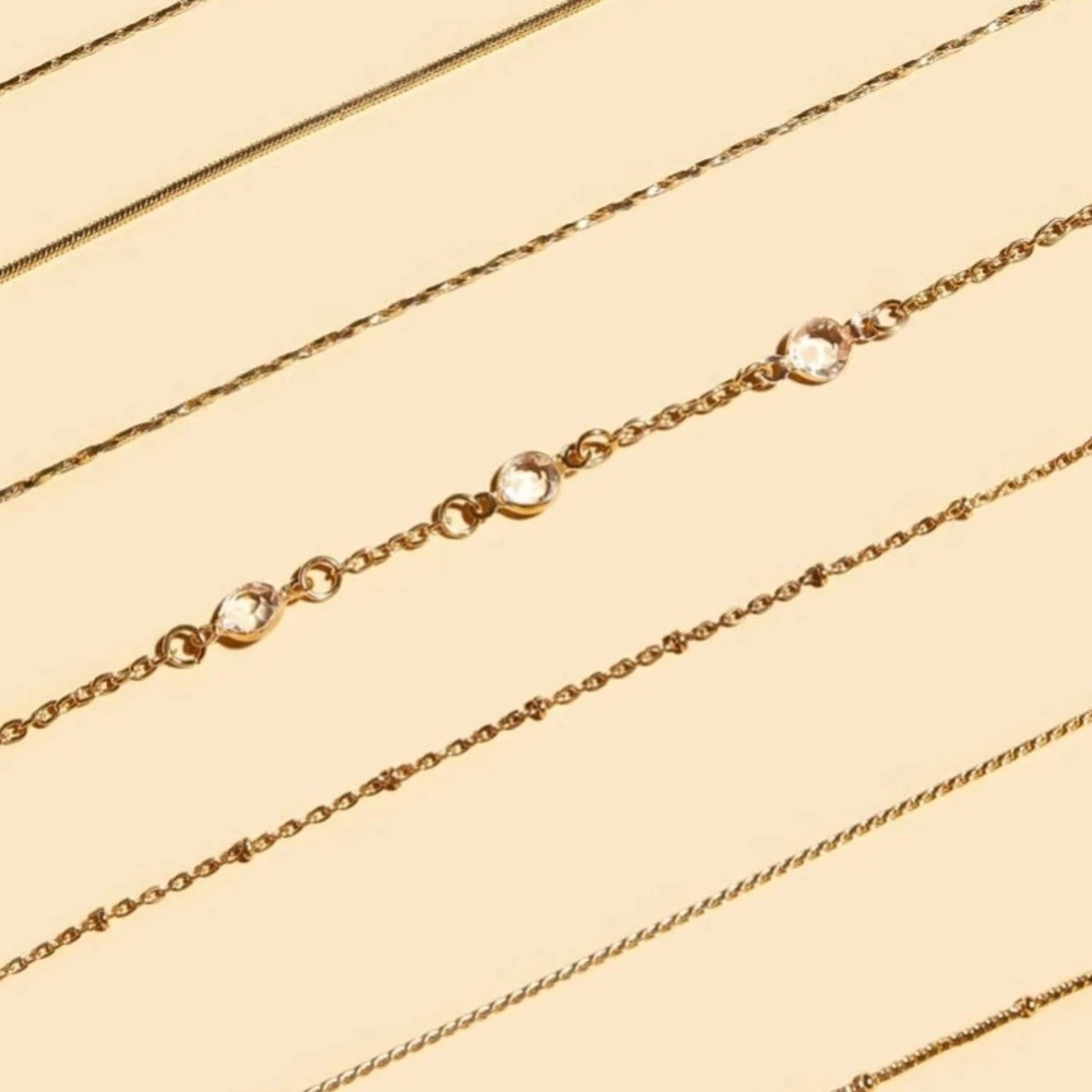 7 Piece Minimalist Rose Gold Bracelet Set