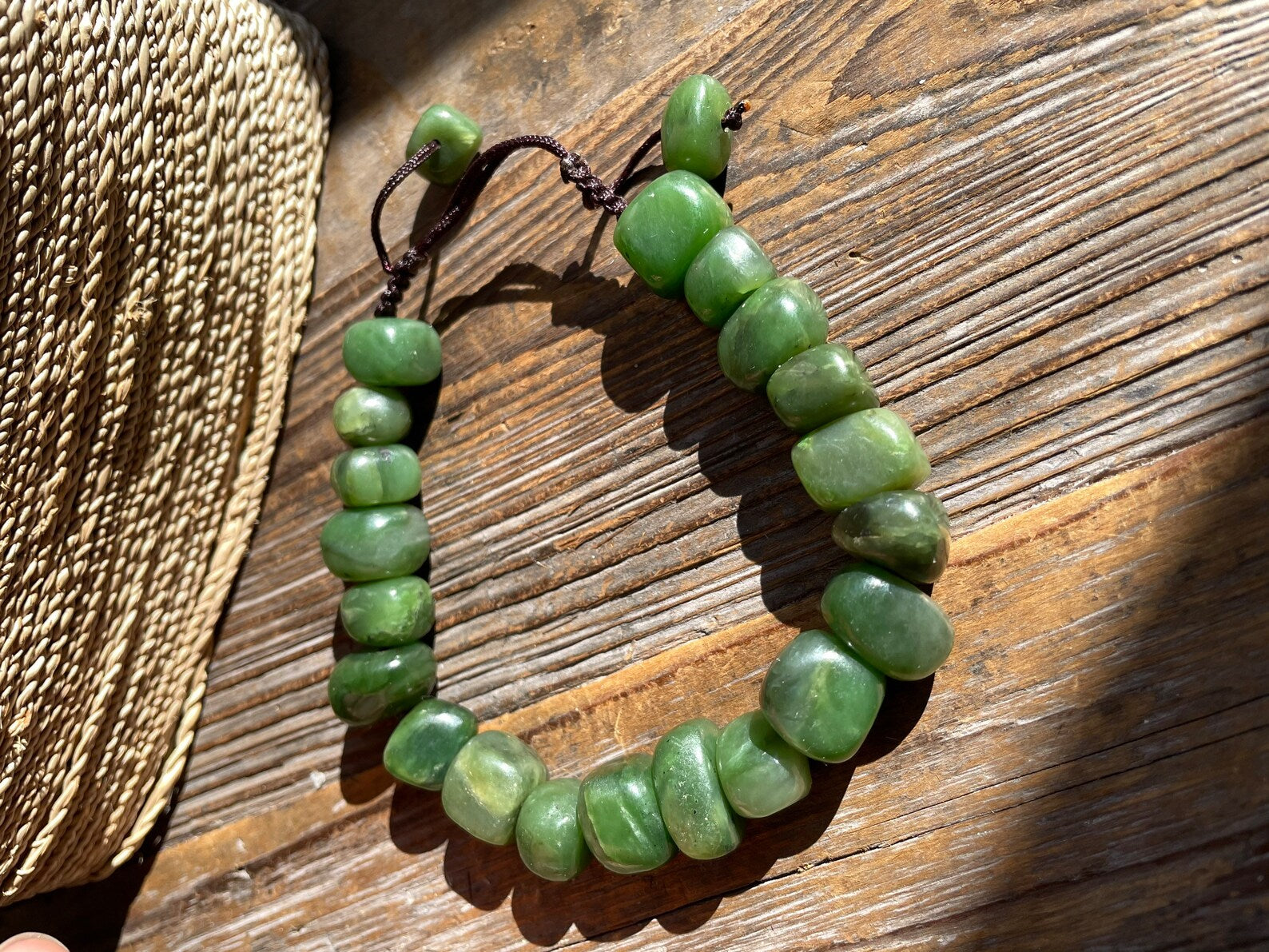 Canadian Nephrite Jade Power Bead Bracelet