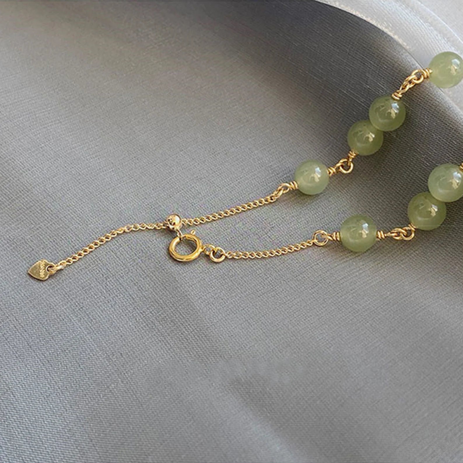 Natural Hetian Gold Single Circle Jade Bracelet