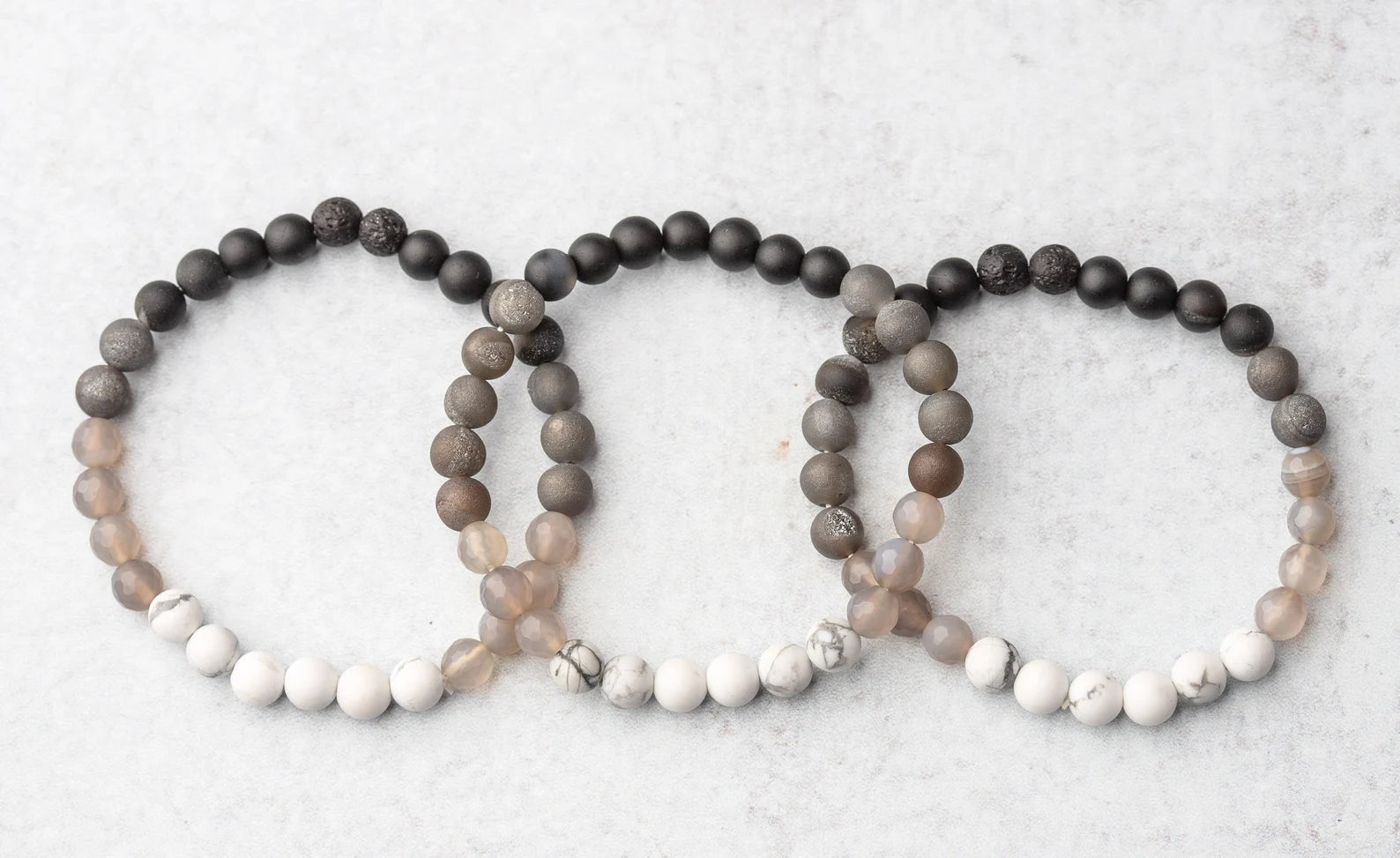Moon Phase Beaded Stone Bracelet