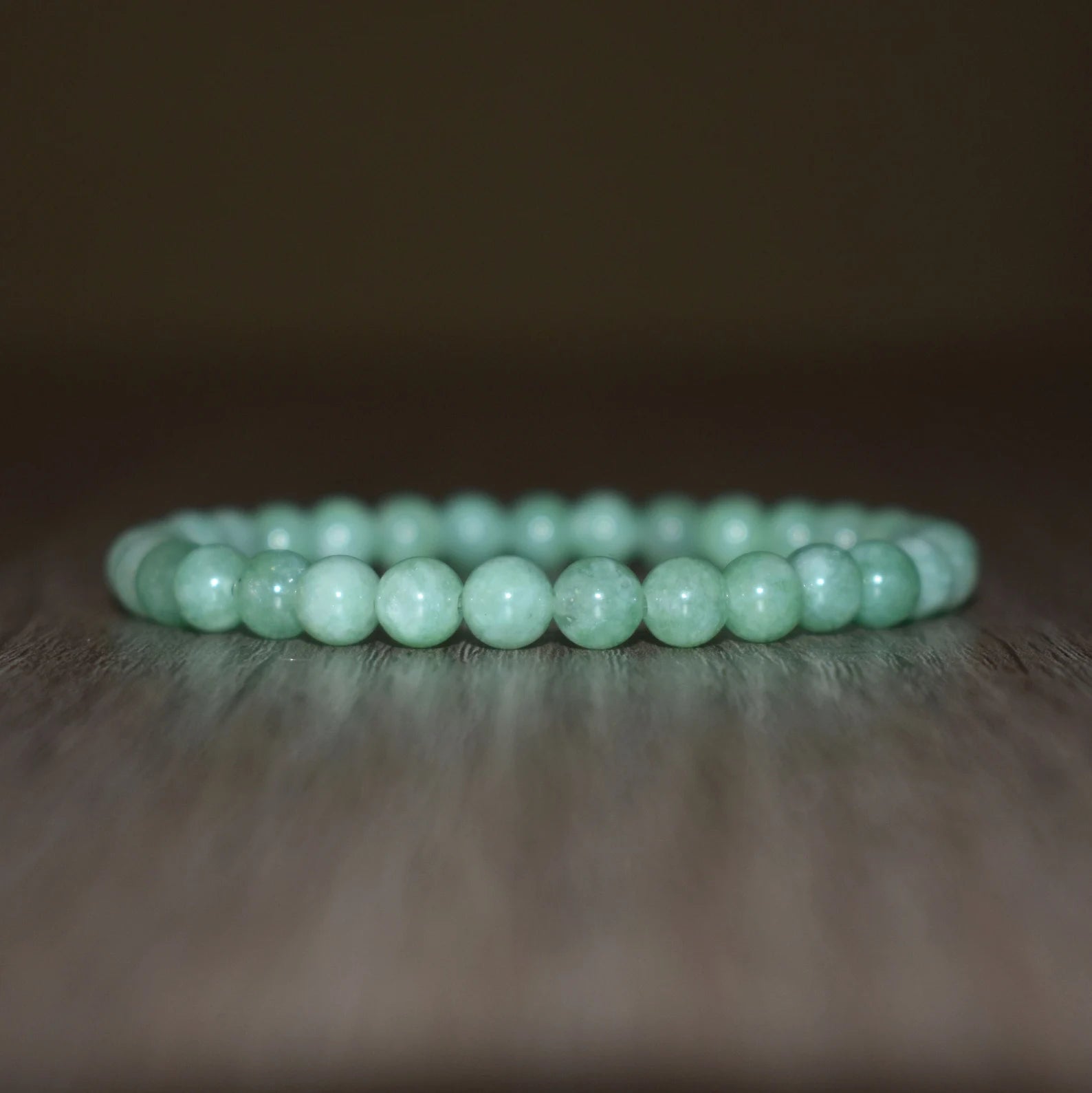 6mm Jadeite Green Jade Bracelet