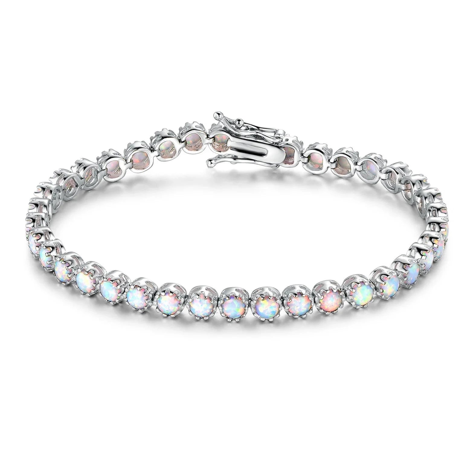 18K Gold Filled Opal Tennis Bracelet
