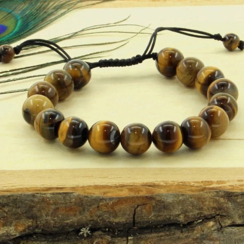 Natural Genuine Tiger Eye Lucky Gemstone Bracelet