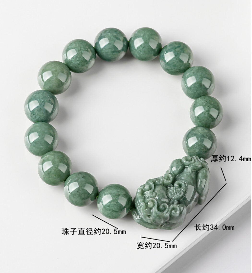 Natural Myanmar Jade Brave Troops Piyao Hand String