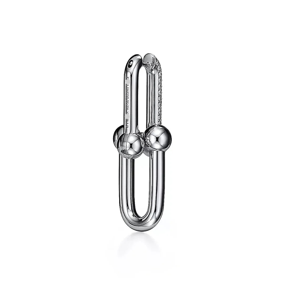 HardWear Medium Link Earrings with Pavé Diamonds