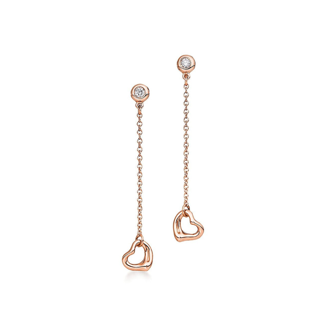 Elsa Peretti Diamonds Open Heart Earrings