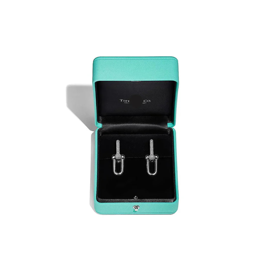HardWear Medium Link Earrings with Pavé Diamonds