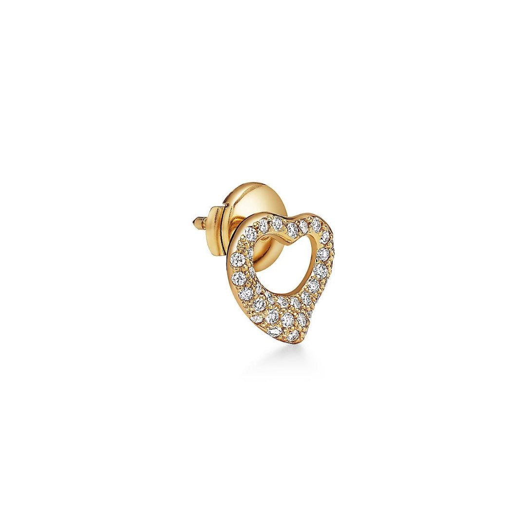 Elsa Peretti Open Heart Earrings in Yellow Gold
