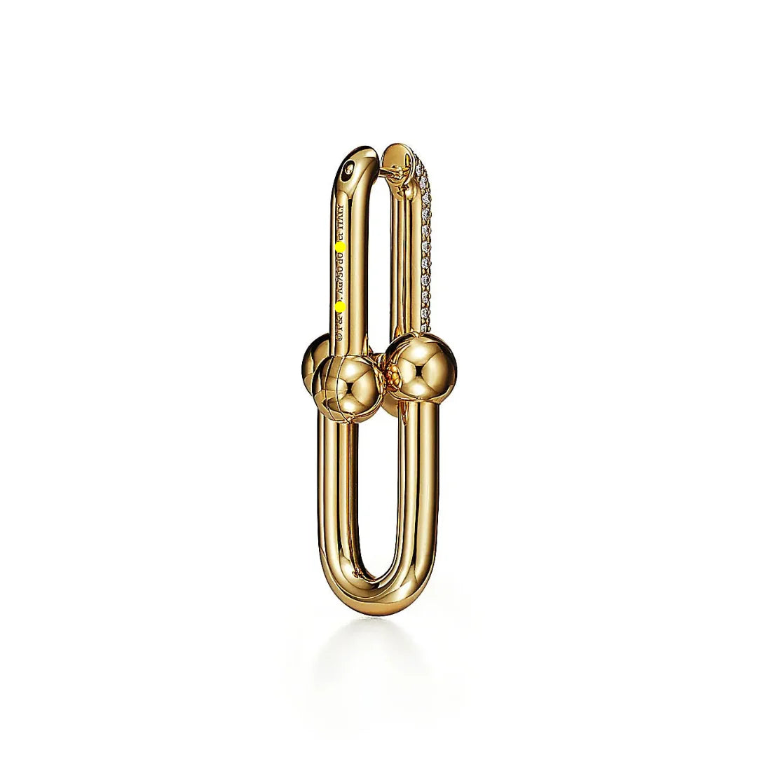 HardWear Medium Link Earrings with Pavé Diamonds