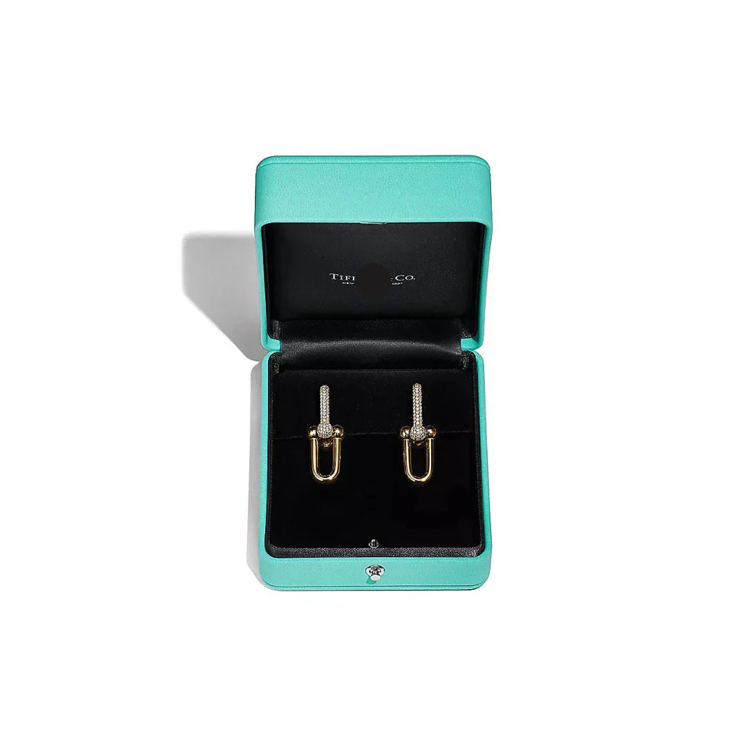 HardWear Medium Link Earrings with Pavé Diamonds