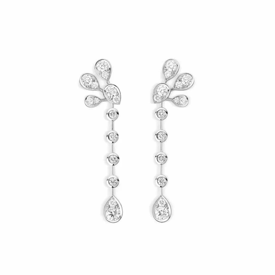 Josephine Aigrette Imperiale Earrings White Gold Vermeil With Diamonds