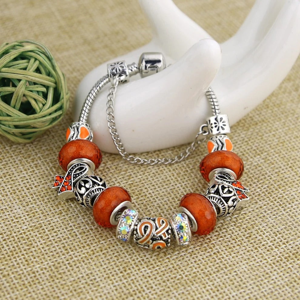 Filigree Crystal Pav'e Awareness Bracelet