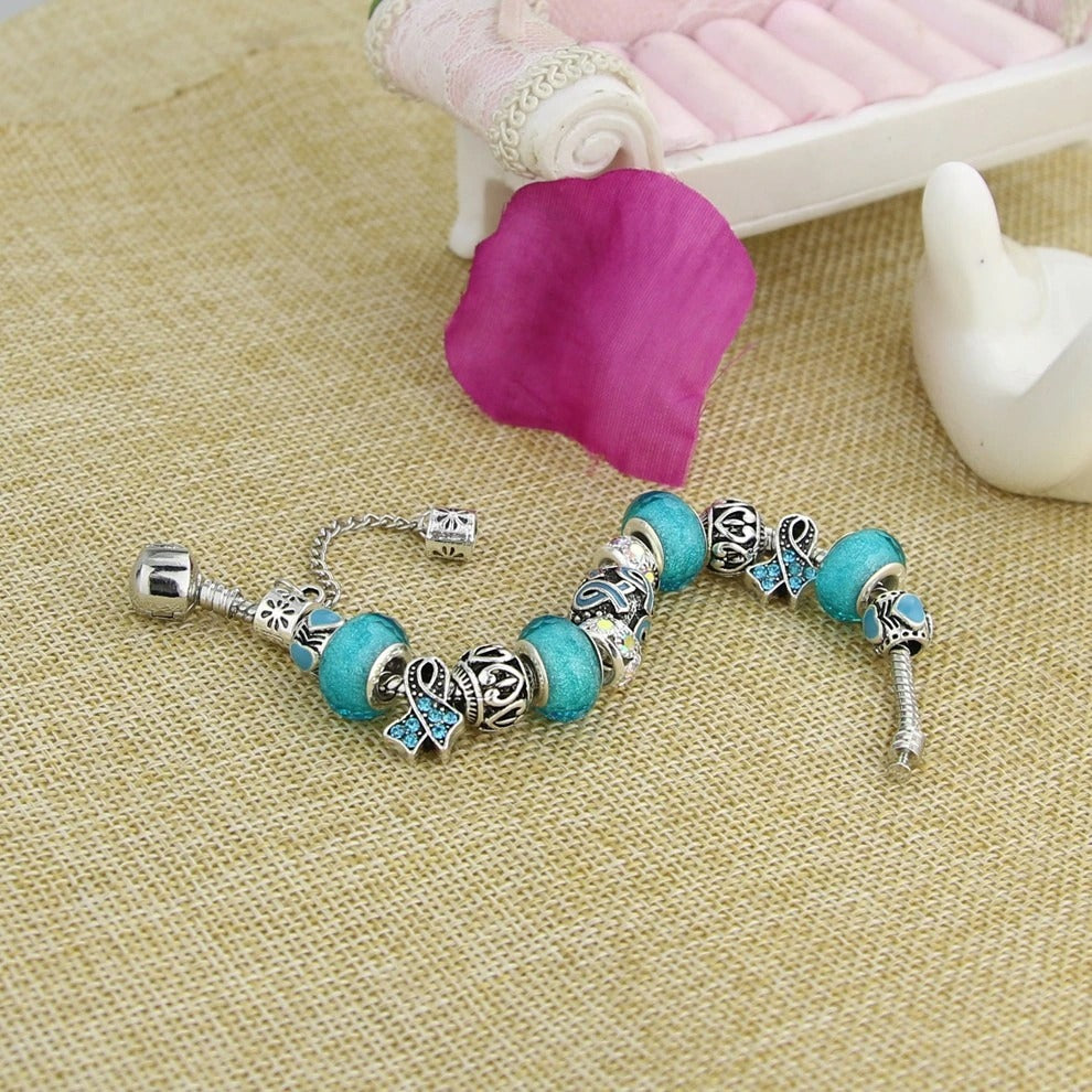 Filigree Crystal Pav'e Awareness Bracelet