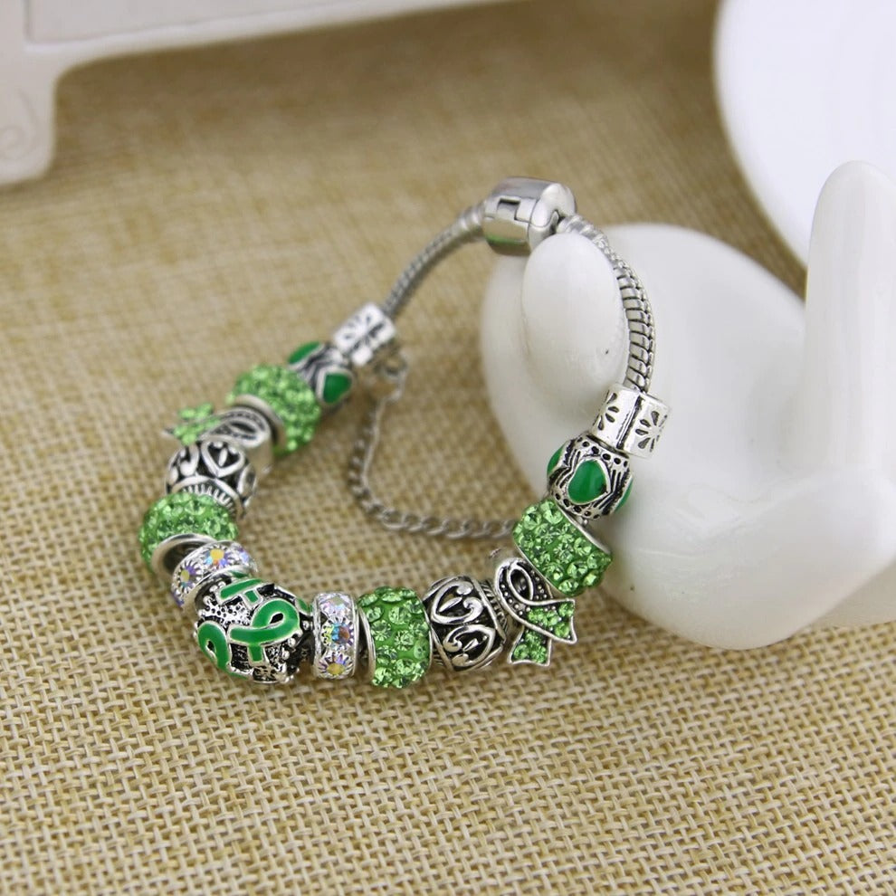 Filigree Crystal Pav'e Awareness Bracelet