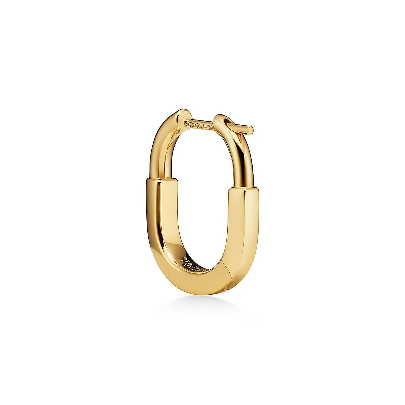 Lock Small Yellow Gold With Diamonds Earrings