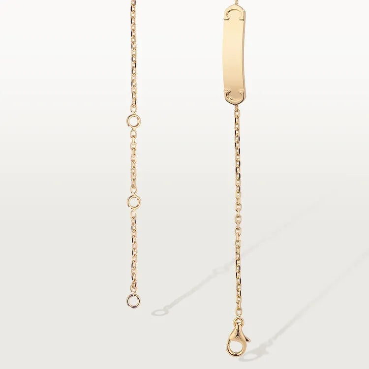 Logo Chain Bracelet Yellow Gold Vermeil Minimalist ID Design