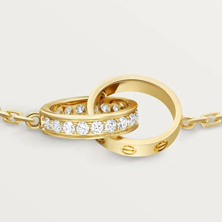 Love Bracelet Yellow Gold Vermeil Sparkle Detail
