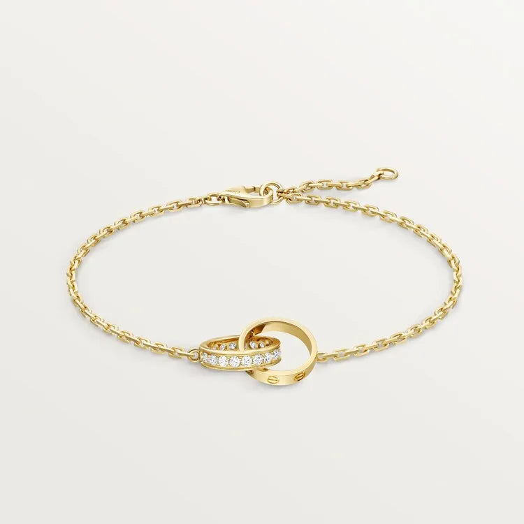 Love Bracelet Yellow Gold Vermeil Sparkle Detail