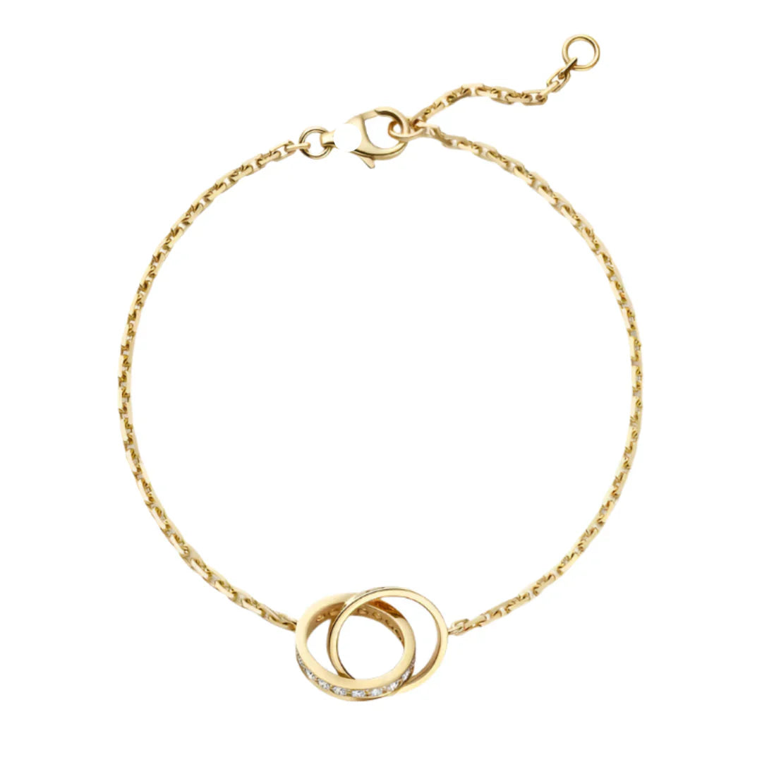 Love Bracelet Yellow Gold Vermeil Sparkle Detail