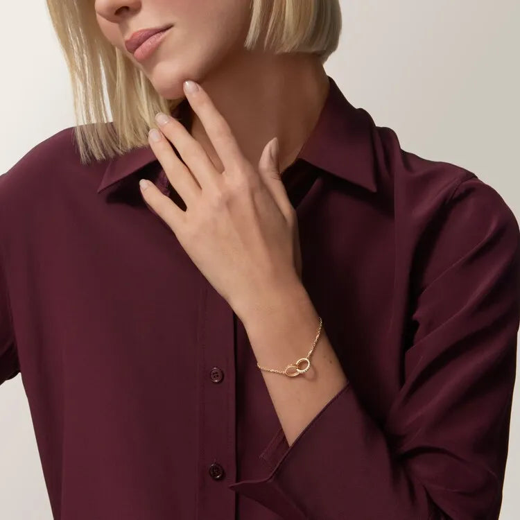 Love Bracelet Yellow Gold Vermeil Sparkle Detail