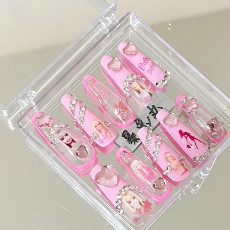 Kawaii Barbie Handmade Nails Patch Stickers