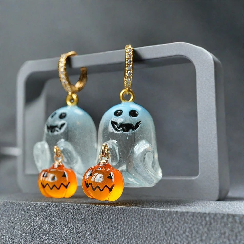 Halloween Ghost Drop Stud Earrings