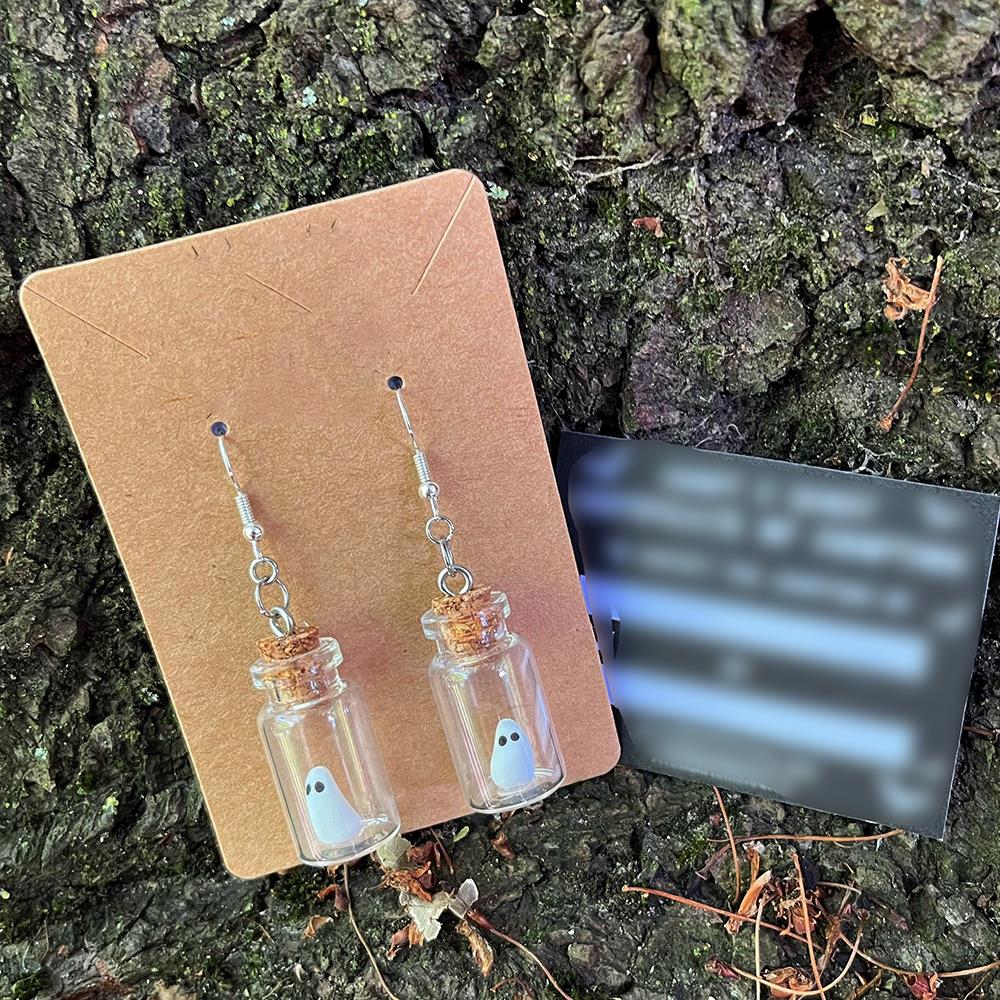 Ghost in Bottle Earrings
