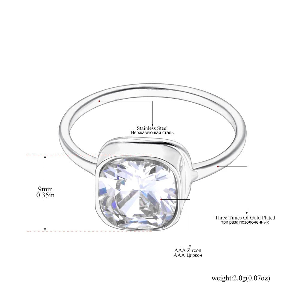 Square Diamond Ring