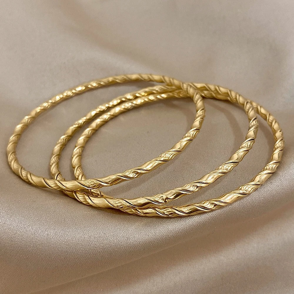 Chic Twist Stainless Steel Bangle