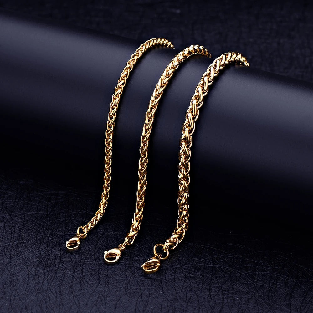 Golden Keel Chain Bracelet: Stainless Steel Fashion Statement for Women
