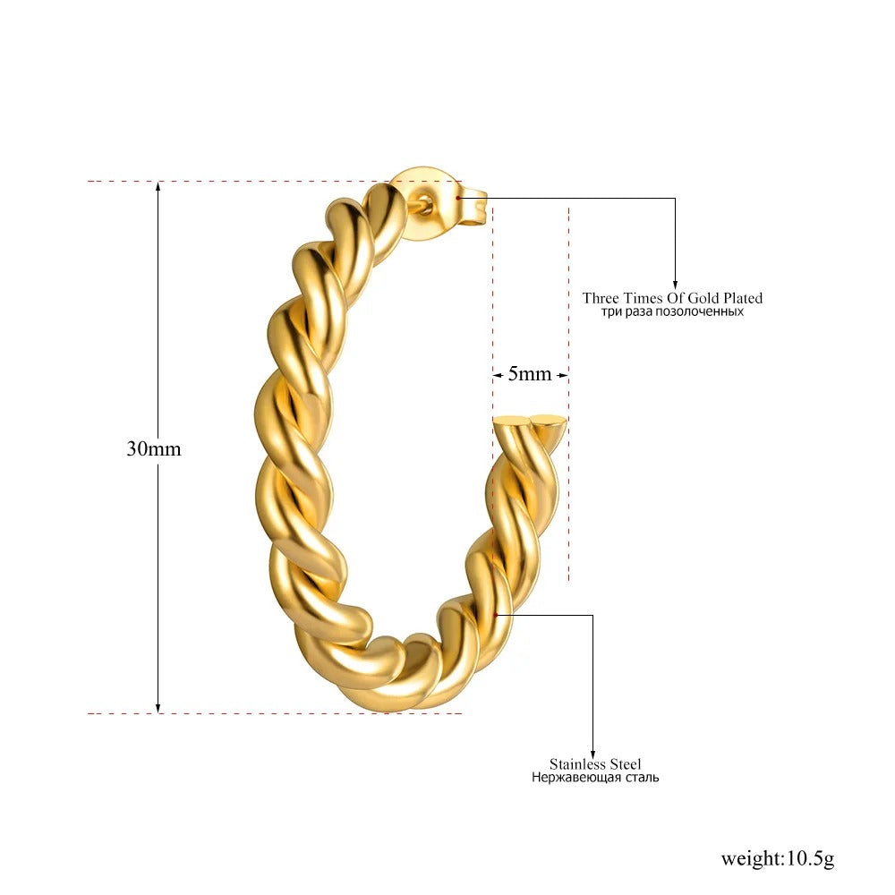 14K Gold Plated Gold Earrings