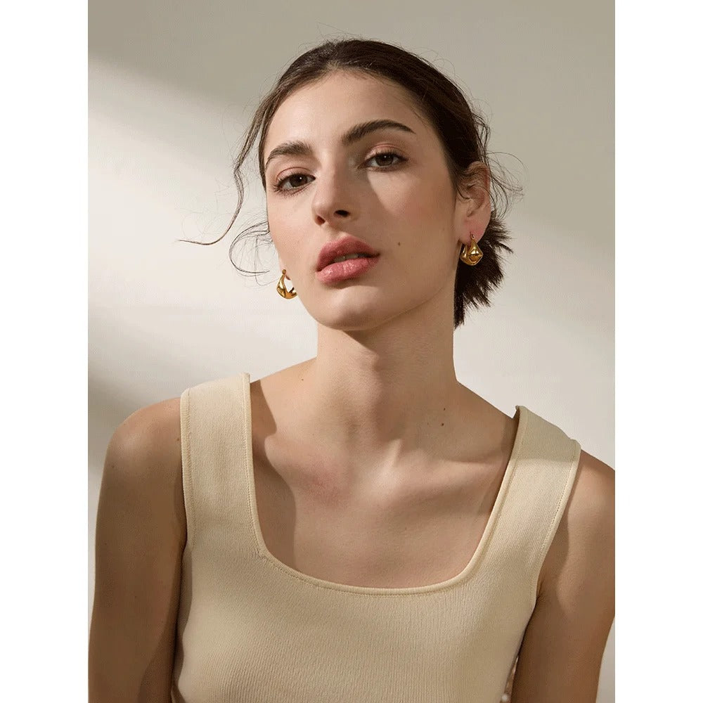 Plain Square Hoop Earrings