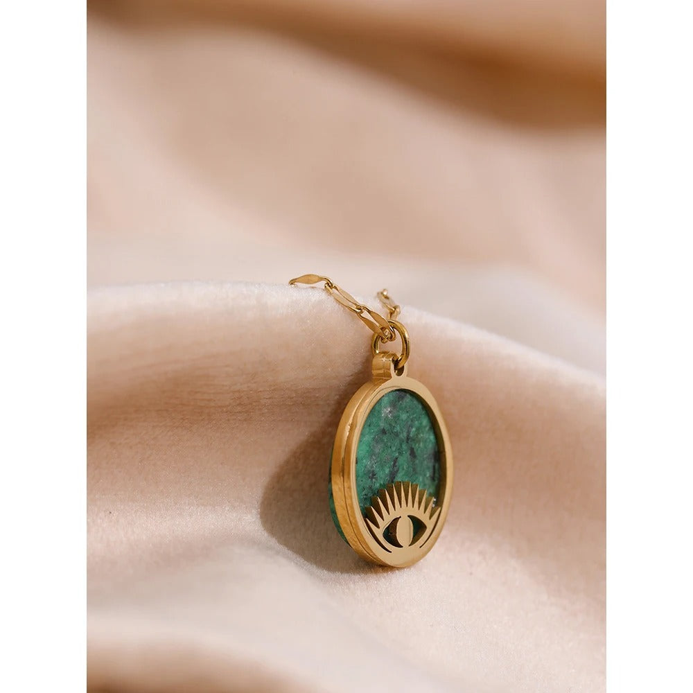 Green Eye Necklace