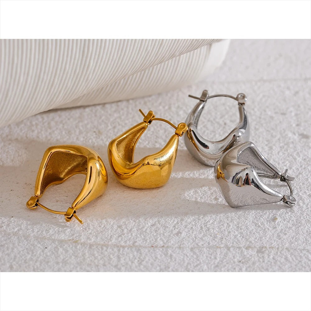 Plain Square Hoop Earrings