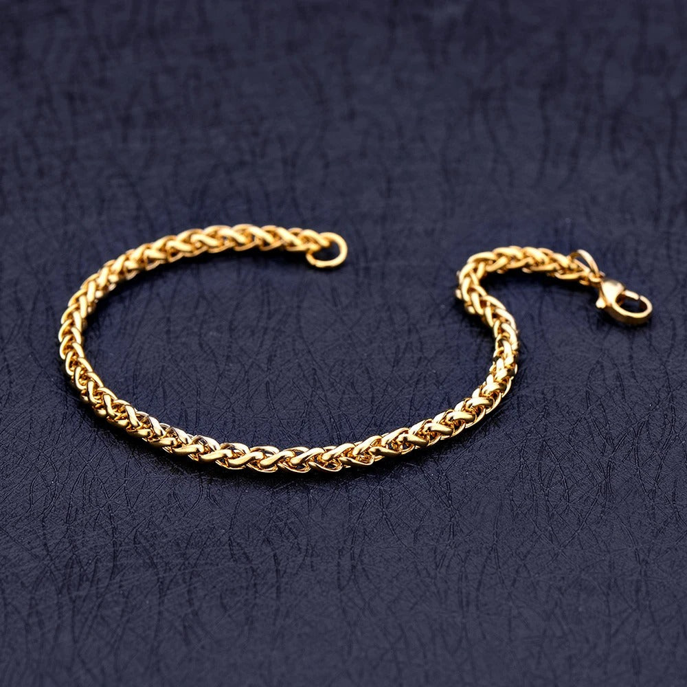 Golden Keel Chain Bracelet: Stainless Steel Fashion Statement for Women