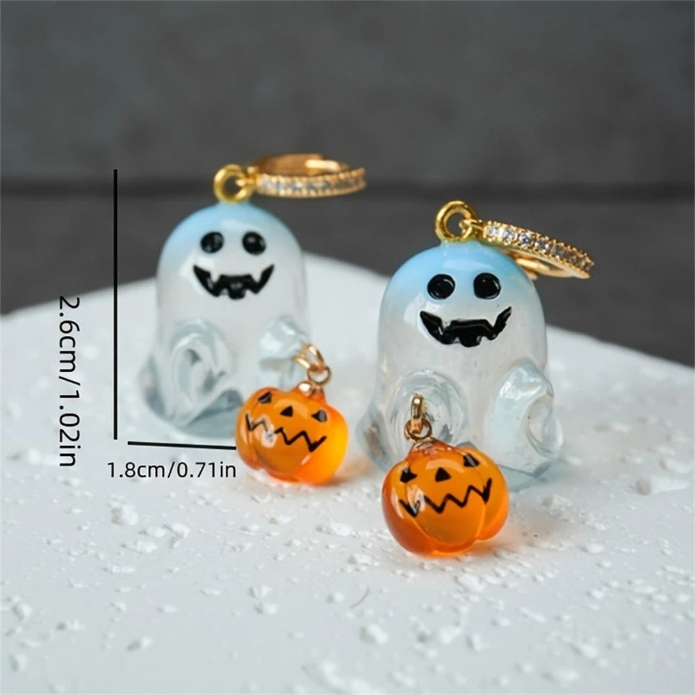 Halloween Ghost Drop Stud Earrings