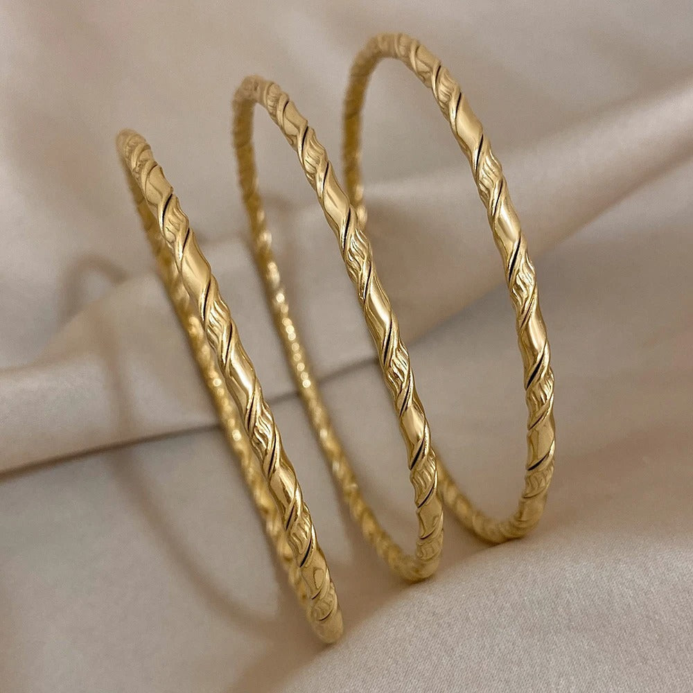 Chic Twist Stainless Steel Bangle