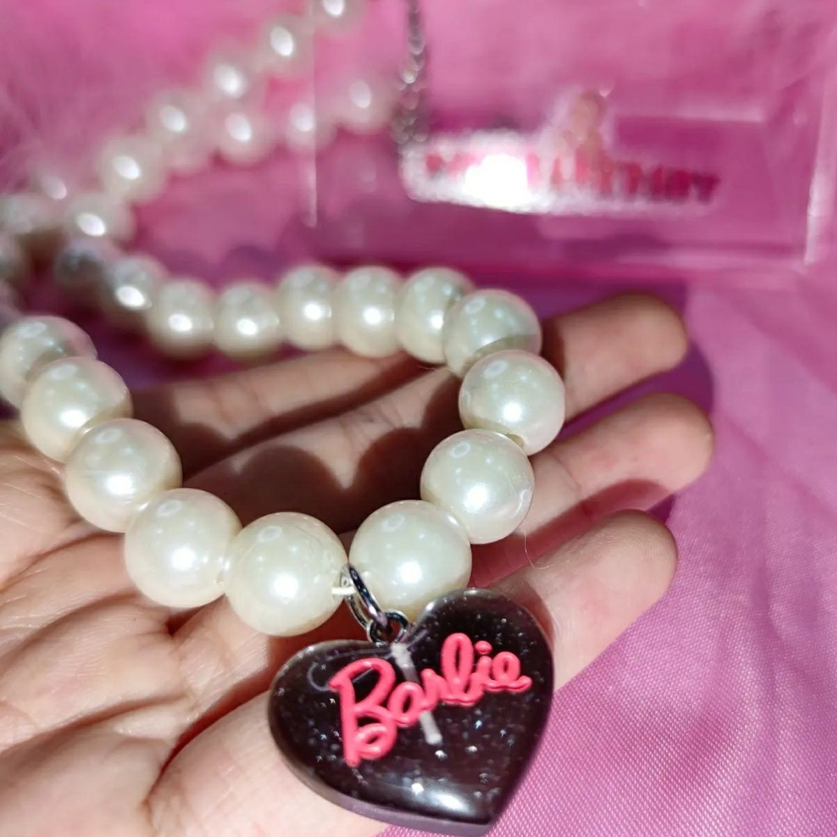 Barbie Pendant Pearl Necklace