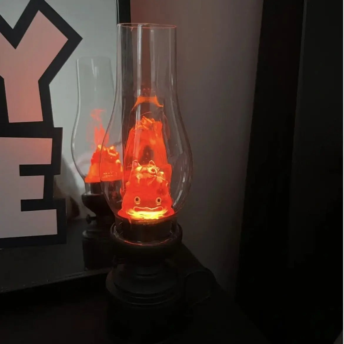Hal's Castle Small Flame  KeRosene Candlestick Night Light, Luminescent Atmosphere Decoration