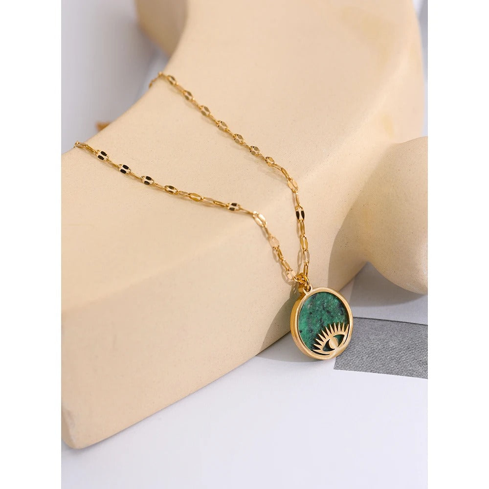 Green Eye Necklace