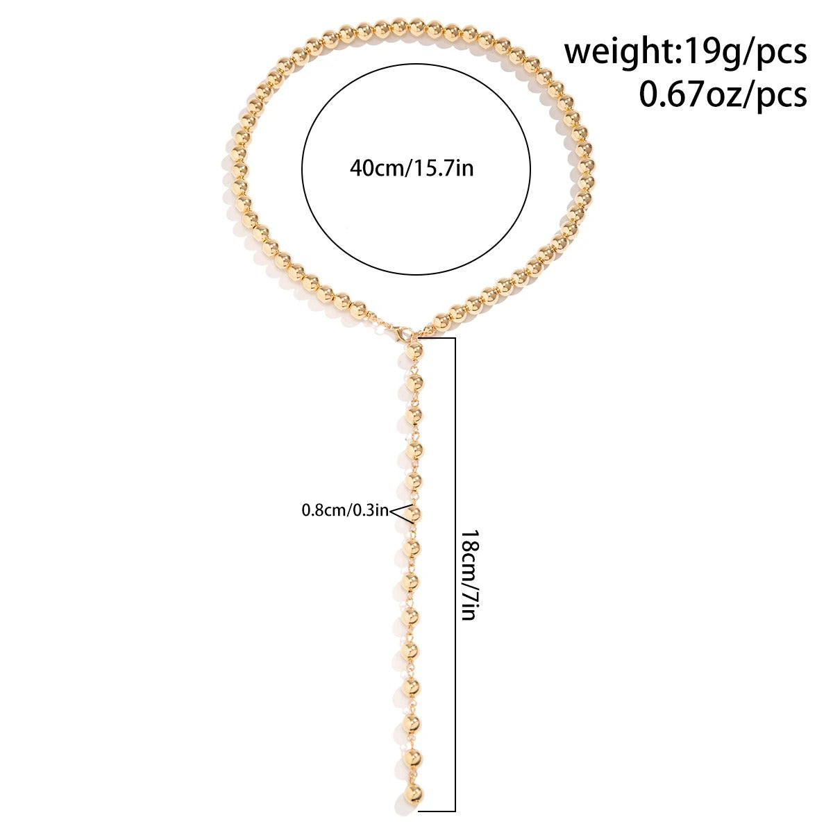 Chic Retro Ball Beaded Choker Necklace