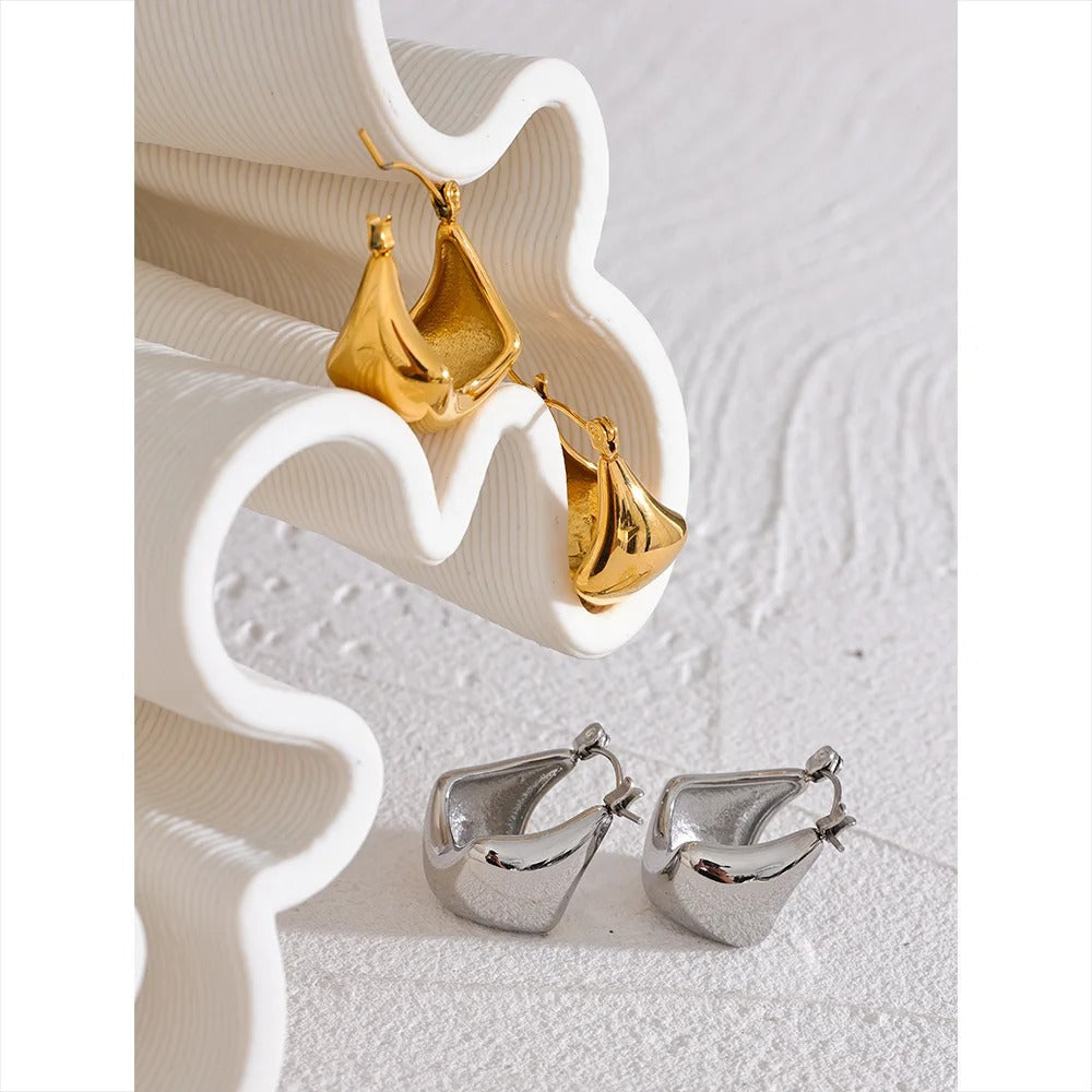 Plain Square Hoop Earrings