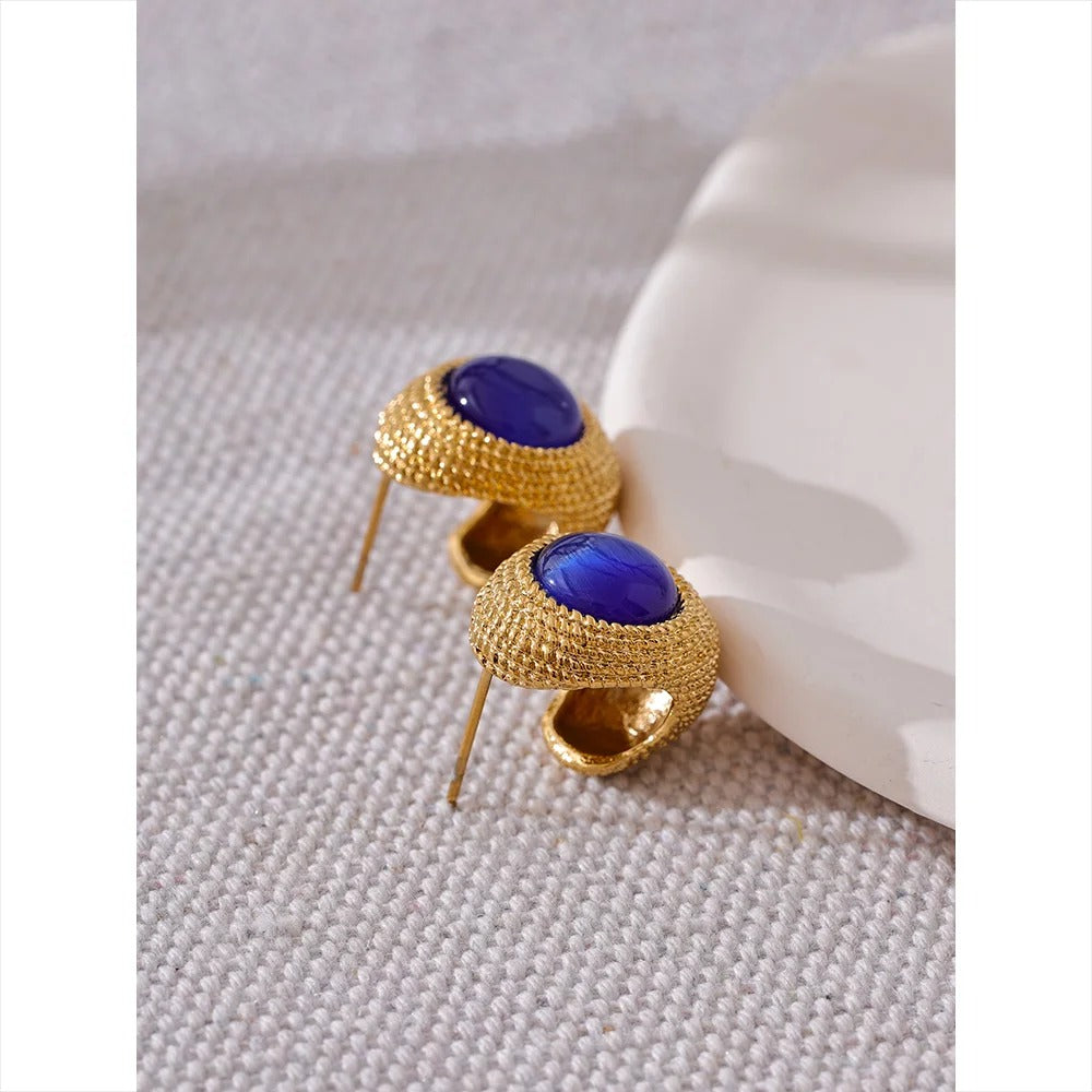 C Shape Geometric Earrings