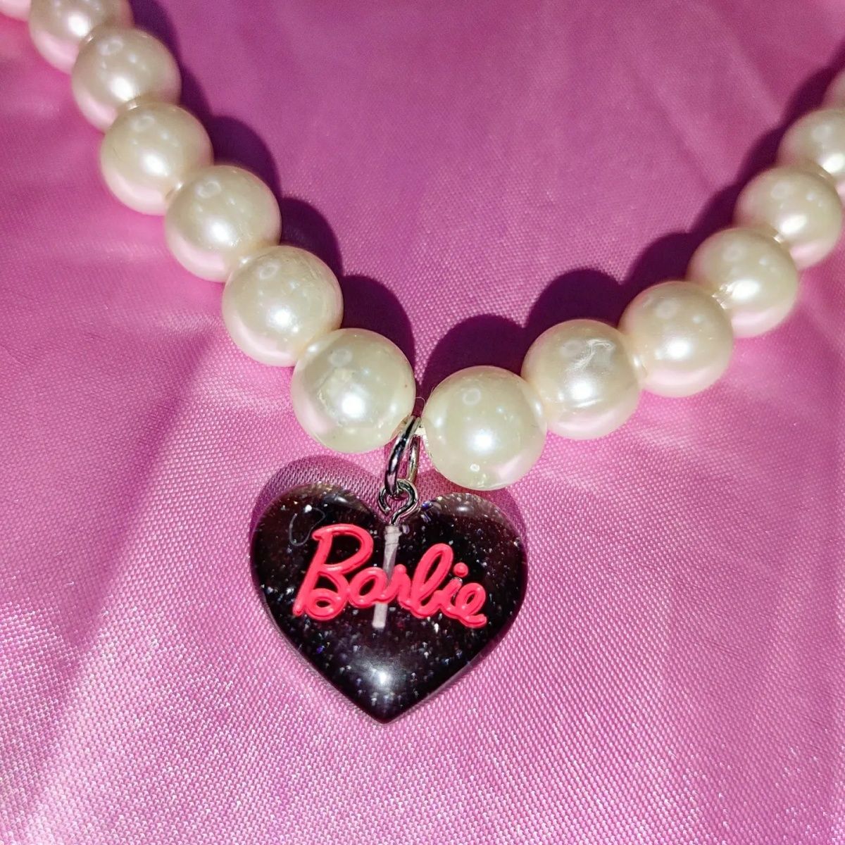 Barbie Pendant Pearl Necklace