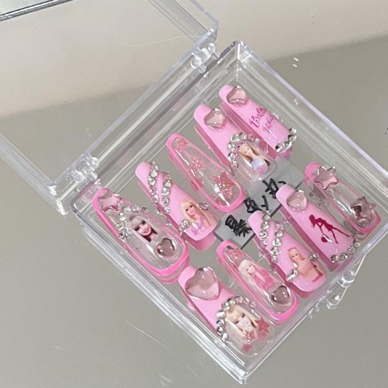 Kawaii Barbie Handmade Nails Patch Stickers