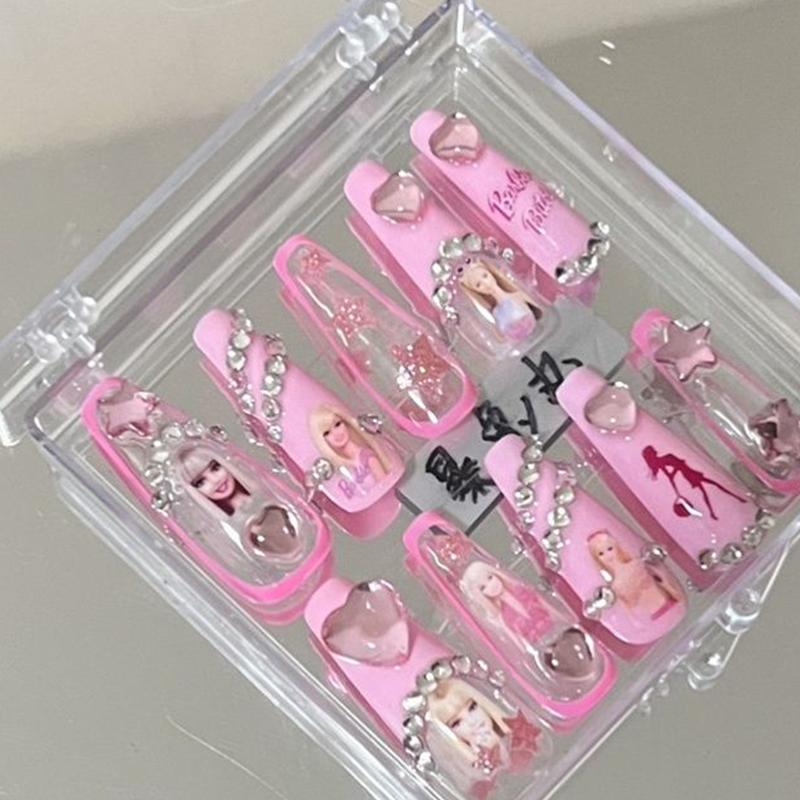 Kawaii Barbie Handmade Nails Patch Stickers
