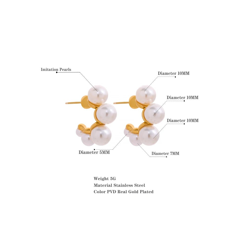Minimalist Round Pearl Earrings